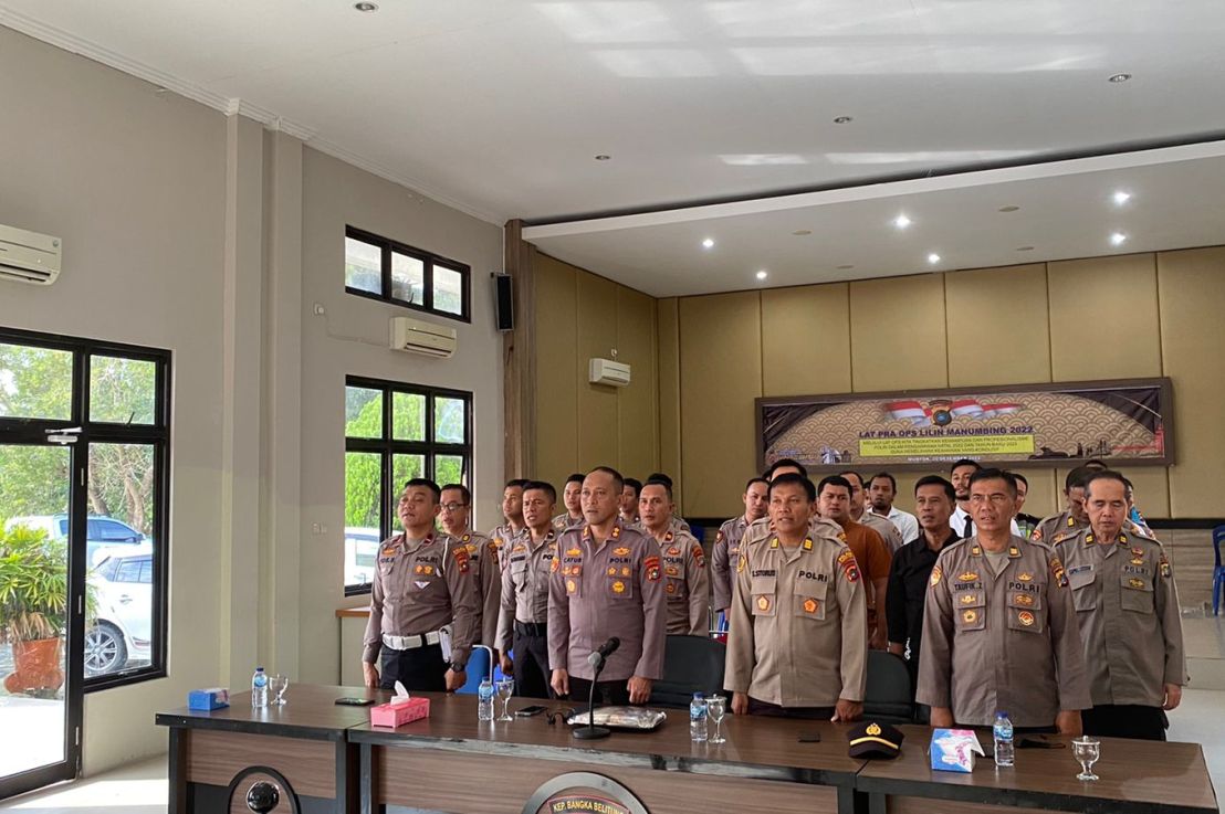 Kapolres Bangka Barat Ikuti Kegiatan Lat Pra Ops Lilin Menumbing 2022 Via Zoom&nbsp;Meeting