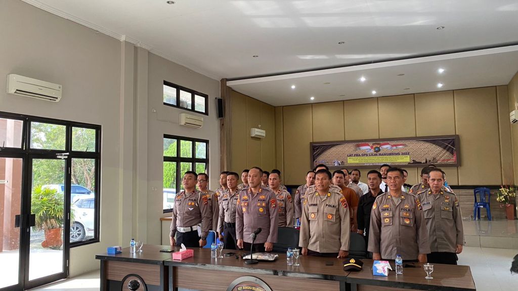 Kapolres Bangka Barat Ikuti Kegiatan Lat Pra Ops Lilin Menumbing 2022 Via Zoom&nbsp;Meeting